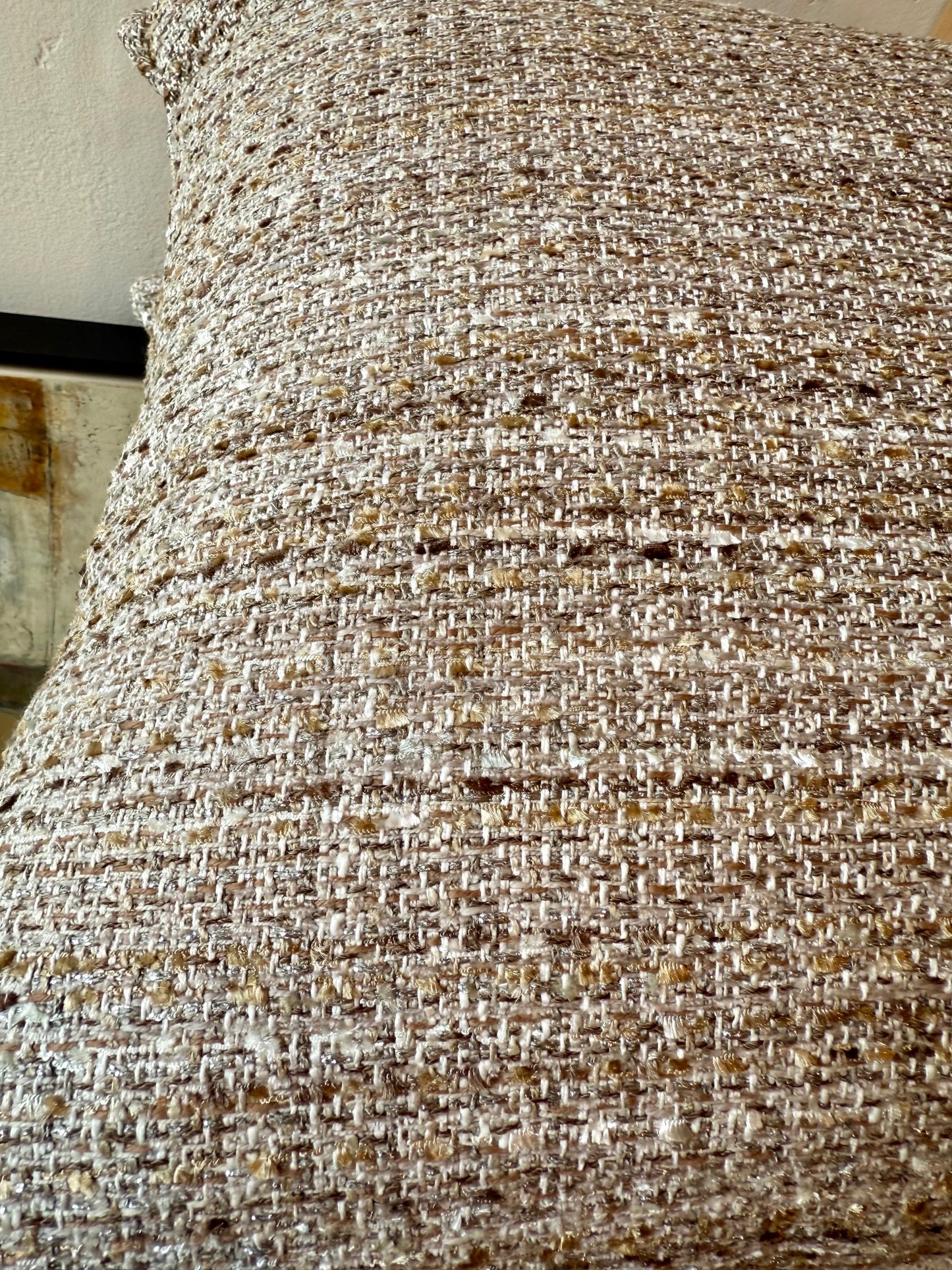 Fabricut Wool and Lurex Tweed Pillow