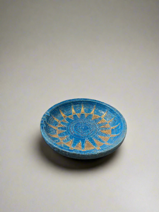 Vintage Italian Bitossi Art Pottery Sunburst Design Ashtray