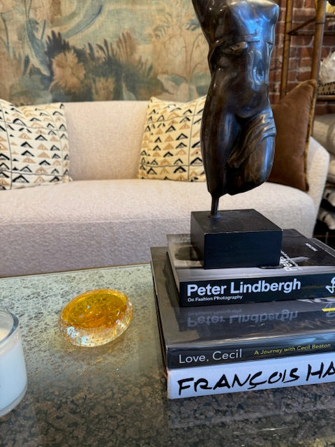 Vintage Italian Murano Bullicante Thumbprint Ring Dish