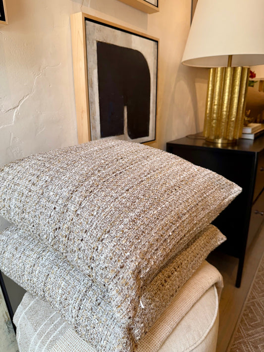 Fabricut Wool and Lurex Tweed Pillow