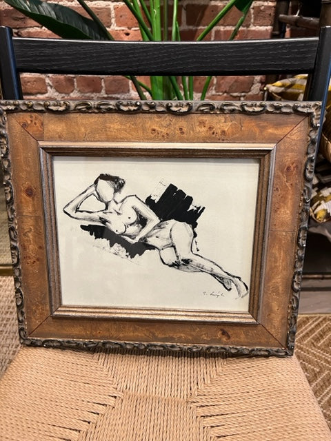 S. Heigh Single Nude Woman in Vintage Frame