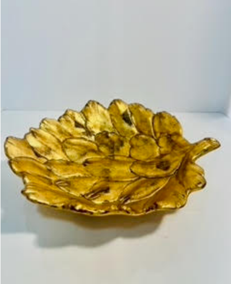 Vintage Italian Gilded Leaf Bowl