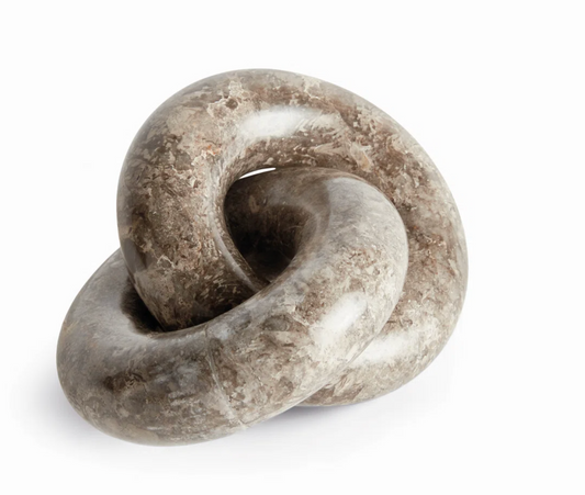 Linked Marble Rings Sculpture
