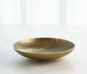 Linen Round Trays-Brass