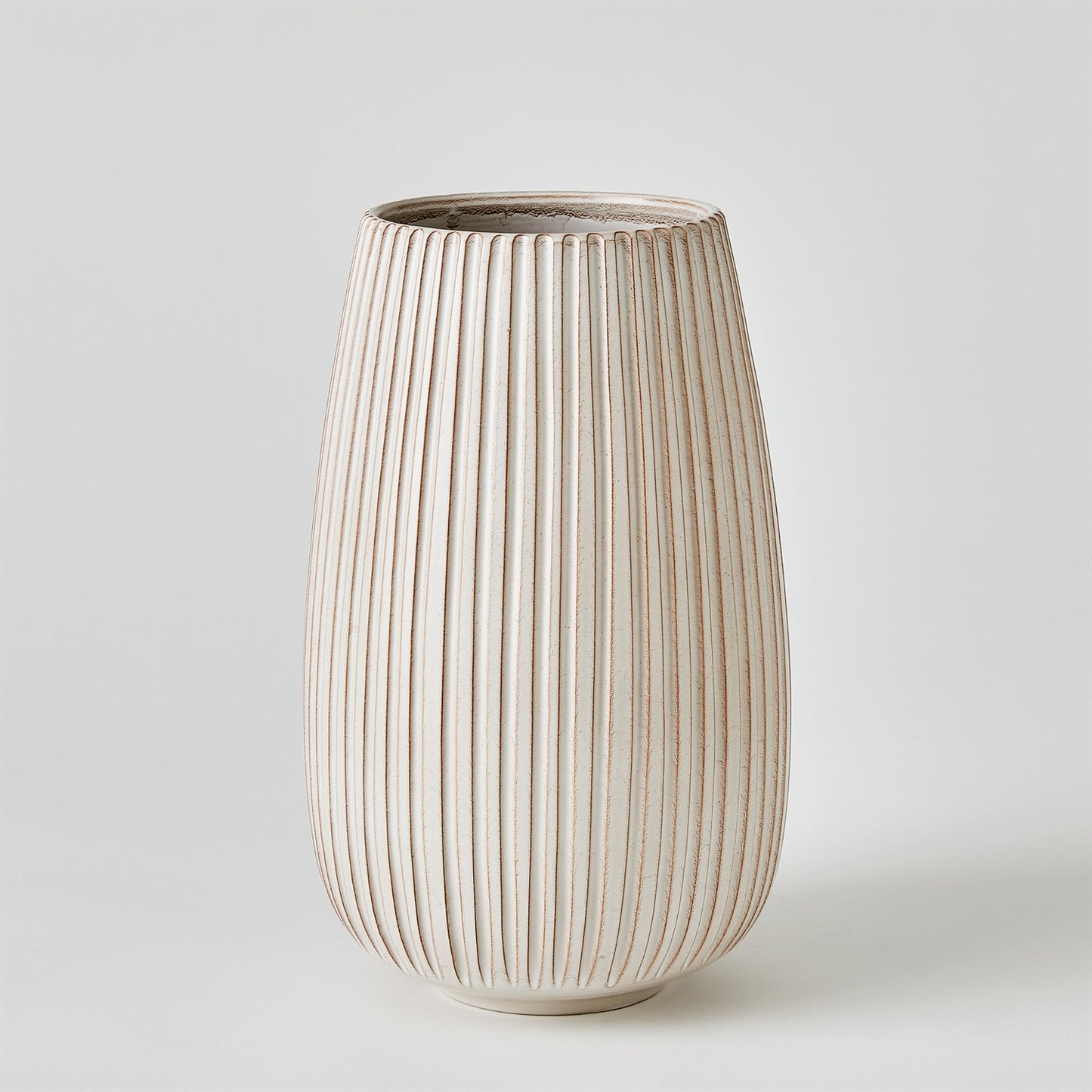 Vertical Ribbed Vase-Lg